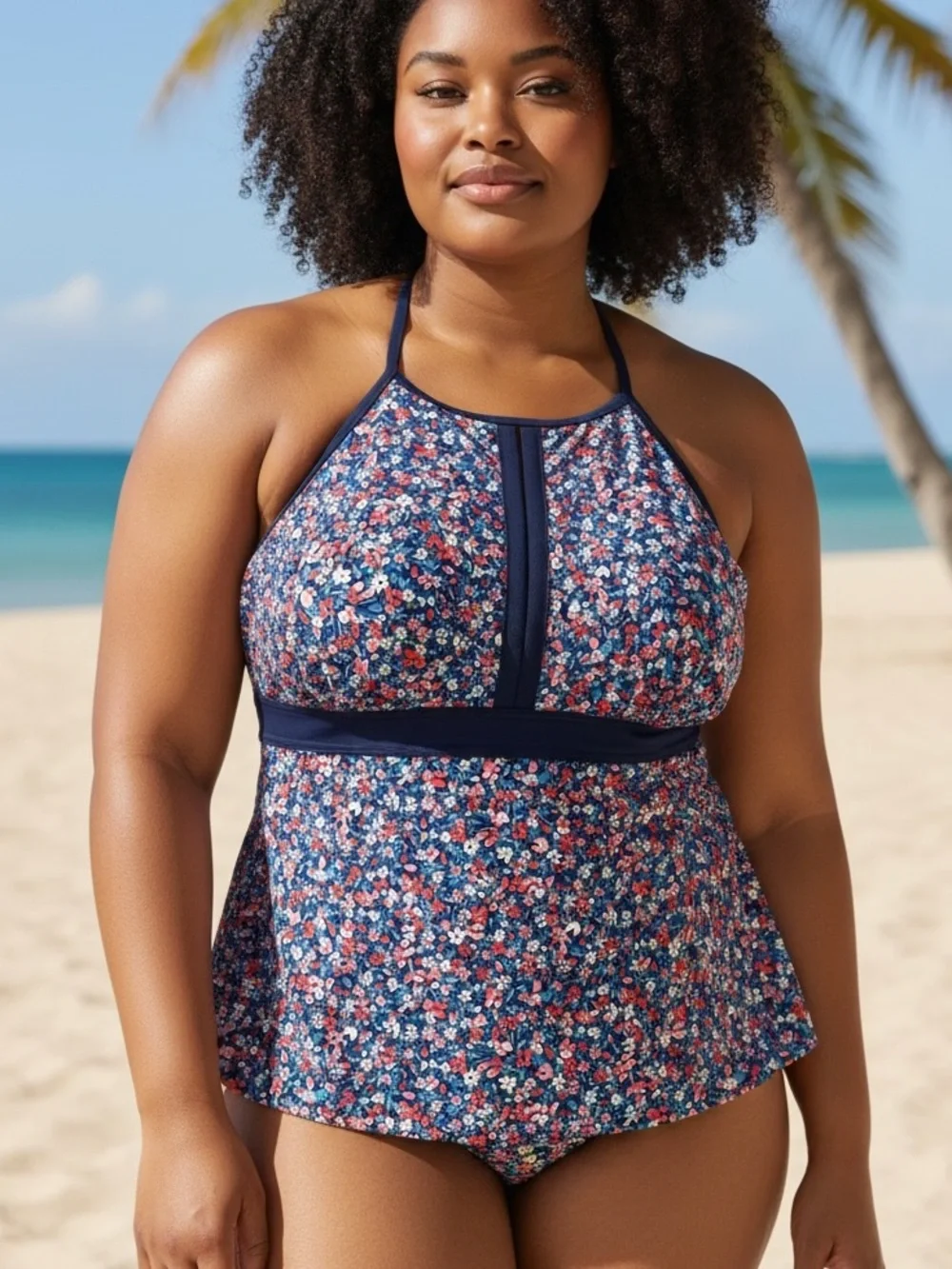 Lands End Draper James Floral Tankini Swim Top